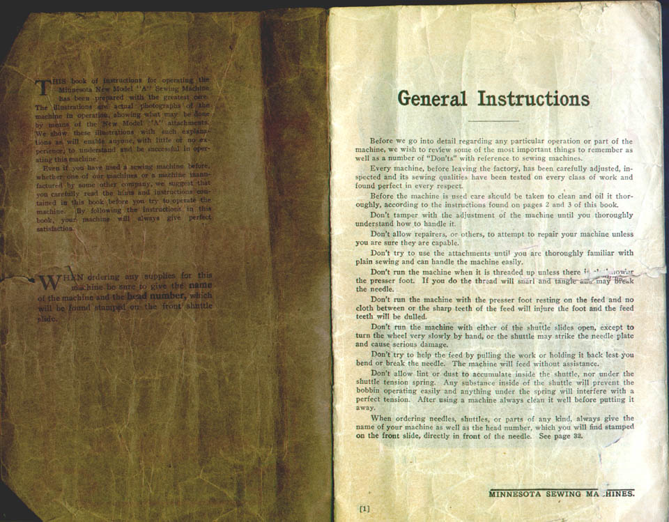 minnesota a sewing machine manual minnesota a sewing machine manual