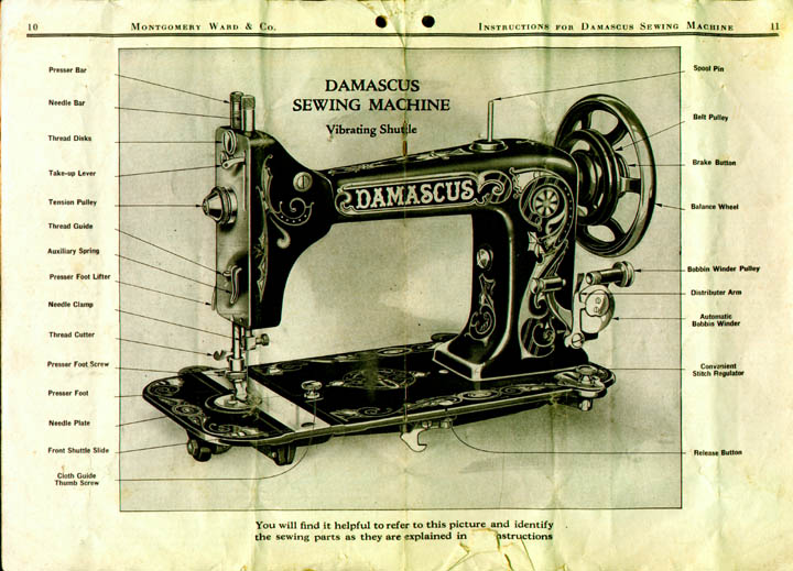Damascus Sewing Machine Manual, Vibrating Shuttle